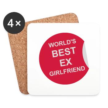 worlds best ex girlfriend - Untersetzer (4er-Set) - Weiß - Vorne