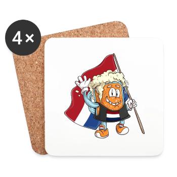 Beer fan of Netherlands - Coasters (set of 4) - white - Front