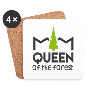 Reine de la forêt - Dessous de verre (lot de 4) - blanc - Devant