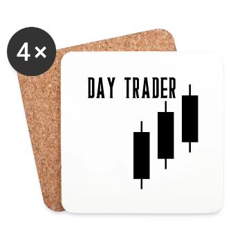 Bitcoin Trading Crypto Aktien - Untersetzer (4er-Set) - Weiß - Vorne