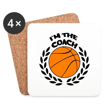 Basketball at The Coach - Coasters (set of 4) - white - Front