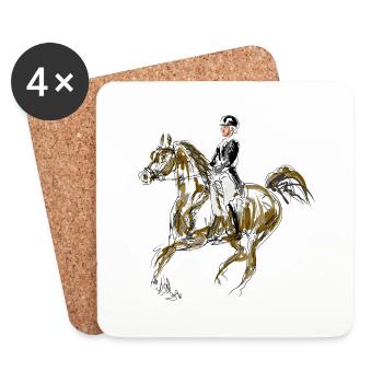 cheval - Dessous de verre (lot de 4) - blanc - Devant