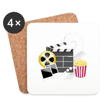 Retro film industry - Coasters (set of 4) - white - Front