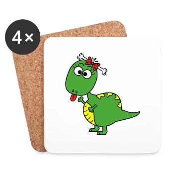 Dino - Untersetzer (4er-Set) - Weiß - Vorne