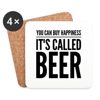 Biertrinker Bierliebhaber Bierbrauer Geschenkidee - Untersetzer (4er-Set) - Weiß - Vorne