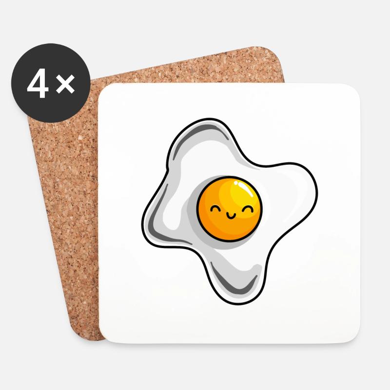 egg design - Coasters (set of 4) - white