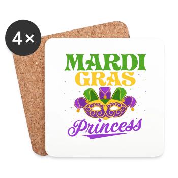 Mardi Gras Princess Parade BeadsParty - Untersetzer (4er-Set) - Weiß - Vorne