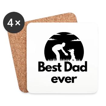 Best Dad ever - Untersetzer (4er-Set) - Weiß - Vorne