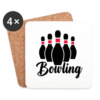 bowling - Coasters (set of 4) - white - Front