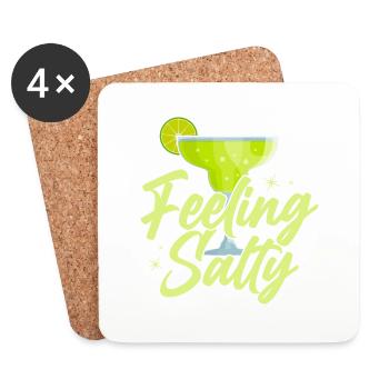 Feeling Salty Cinco De Mayo Margarita - Coasters (set of 4) - white - Front