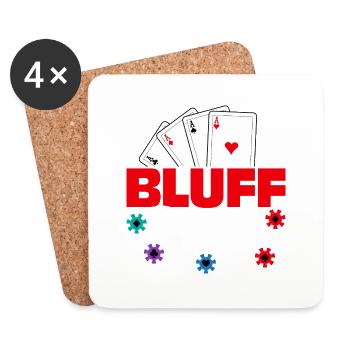 Bluff Daddy Poker Card Player - Untersetzer (4er-Set) - Weiß - Vorne