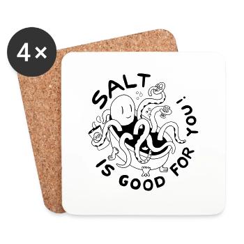 Salt is good for you - Dessous de verre (lot de 4) - blanc - Devant