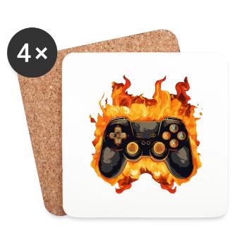 Gamepad - Coasters (set of 4) - white - Front