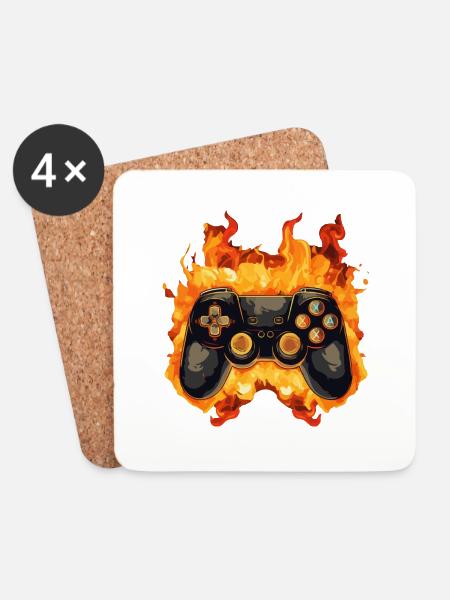 Gamepad - Untersetzer (4er-Set) - Weiß