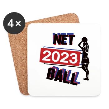 Netball 2023 Netballerin Netballspielerin Net Ball - Untersetzer (4er-Set) - Weiß - Vorne