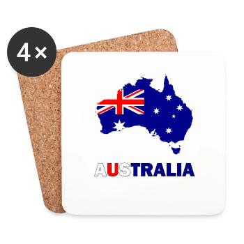 Australia - Untersetzer (4er-Set) - Weiß - Vorne