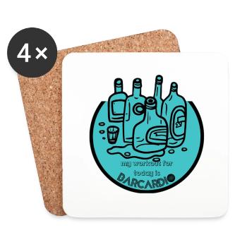 BarCardio - Dessous de verre (lot de 4) - blanc - Devant
