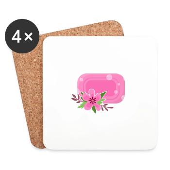 Soap Lady Soapmaking Soapmaker - Coasters (set of 4) - white - Front