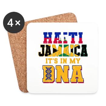 Haiti Haitian Jamaica Combination I Gift - Coasters (set of 4) - white - Front