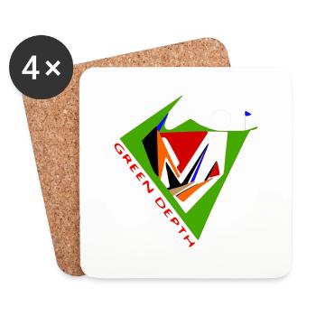 PROFONDEUR VERTE - Dessous de verre (lot de 4) - blanc - Devant