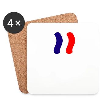 Fußball Football - Dessous de verre (lot de 4) - blanc - Devant