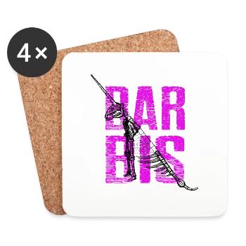 Südharz Merch - Barbis Einhornhöhle - Untersetzer (4er-Set) - Weiß - Vorne