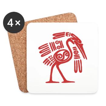 mexican bird - Untersetzer (4er-Set) - Weiß - Vorne