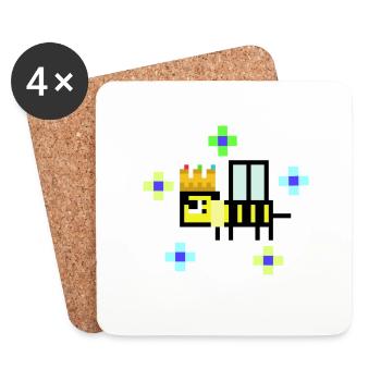 Queen Bee - Coasters (set of 4) - white - Front
