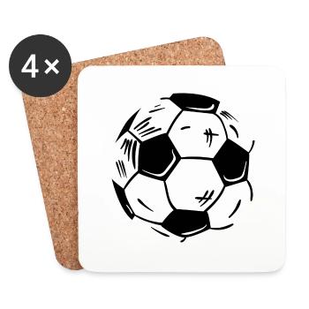 Fußball Football - Dessous de verre (lot de 4) - blanc - Devant