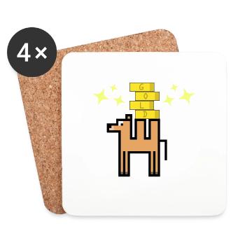 Gold Camel - Coasters (set of 4) - white - Front