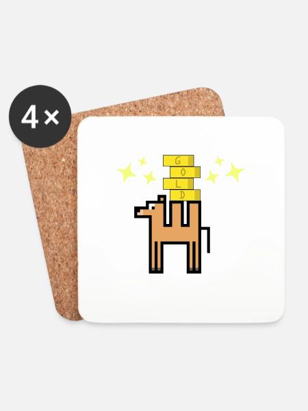 Gold Camel - Coasters (set of 4) - white