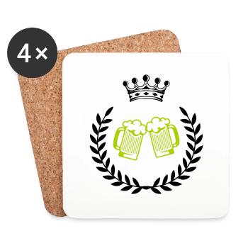 bier wappen 1 - Untersetzer (4er-Set) - Weiß - Vorne