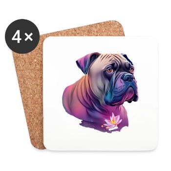 Cane Corso - Untersetzer (4er-Set) - Weiß - Vorne
