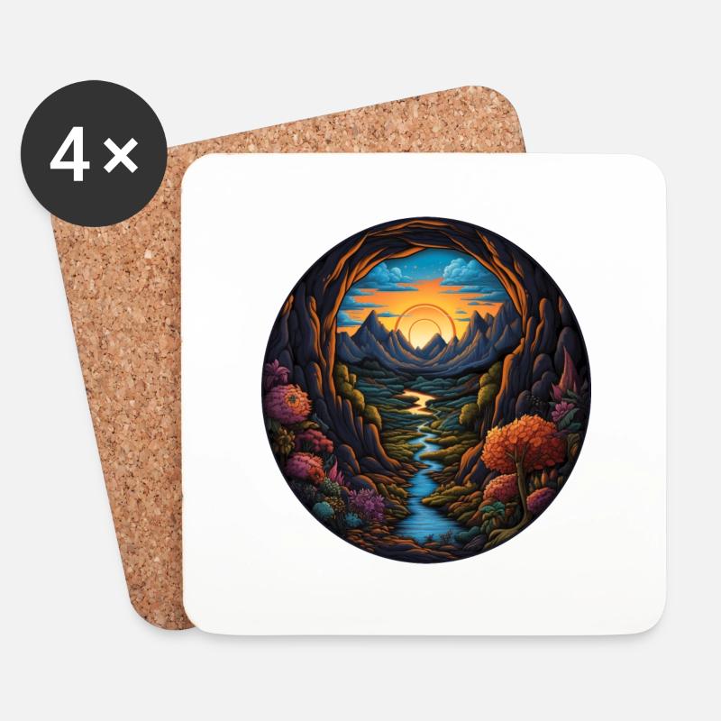 Magical journey - Coasters (set of 4) - white