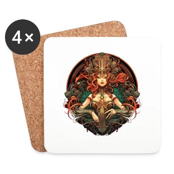 Beauty ex Machina 11 - Untersetzer (4er-Set) - Weiß - Vorne