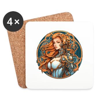 Beauty ex Machina 9 - Untersetzer (4er-Set) - Weiß - Vorne