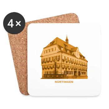 Nürtingen Rathaus Baden-Württemberg - Untersetzer (4er-Set) - Weiß - Vorne