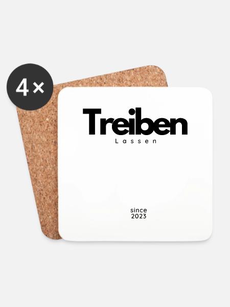 Treiben lassen - Untersetzer (4er-Set) - Weiß