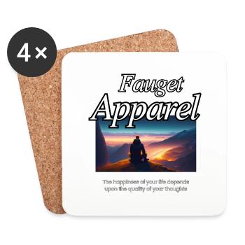 The happiness of your life depends upon - Coasters (set of 4) - white - Front