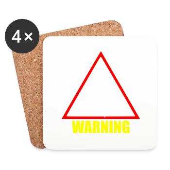 warning raver - Coasters (set of 4) - white - Front