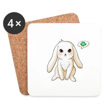 Bunny - Coasters (set of 4) - white - Front