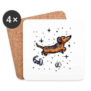 dachshund - Untersetzer (4er-Set) - Weiß - Vorne