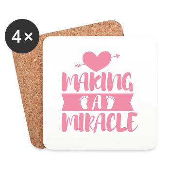 Making a miracle - Coasters (set of 4) - white - Front