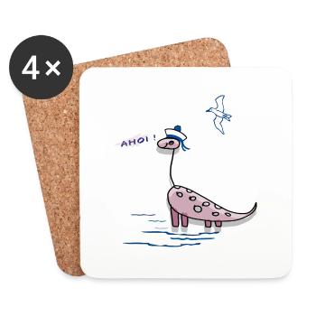 ahoi, maritim - Untersetzer (4er-Set) - Weiß - Vorne