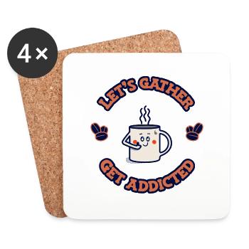 Getting addicted to coffee - Coasters (set of 4) - white - Front