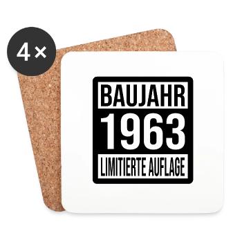 Baujahr 1963 - Untersetzer (4er-Set) - Weiß - Vorne