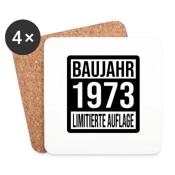 Baujahr 1973 - Untersetzer (4er-Set) - Weiß - Vorne