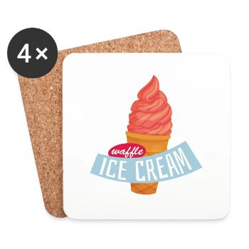 Sommer - Untersetzer (4er-Set) - Weiß - Vorne