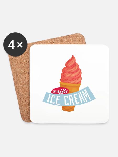 Sommer - Untersetzer (4er-Set) - Weiß