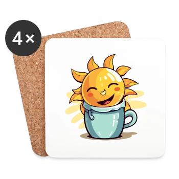 Morning sun - Coasters (set of 4) - white - Front